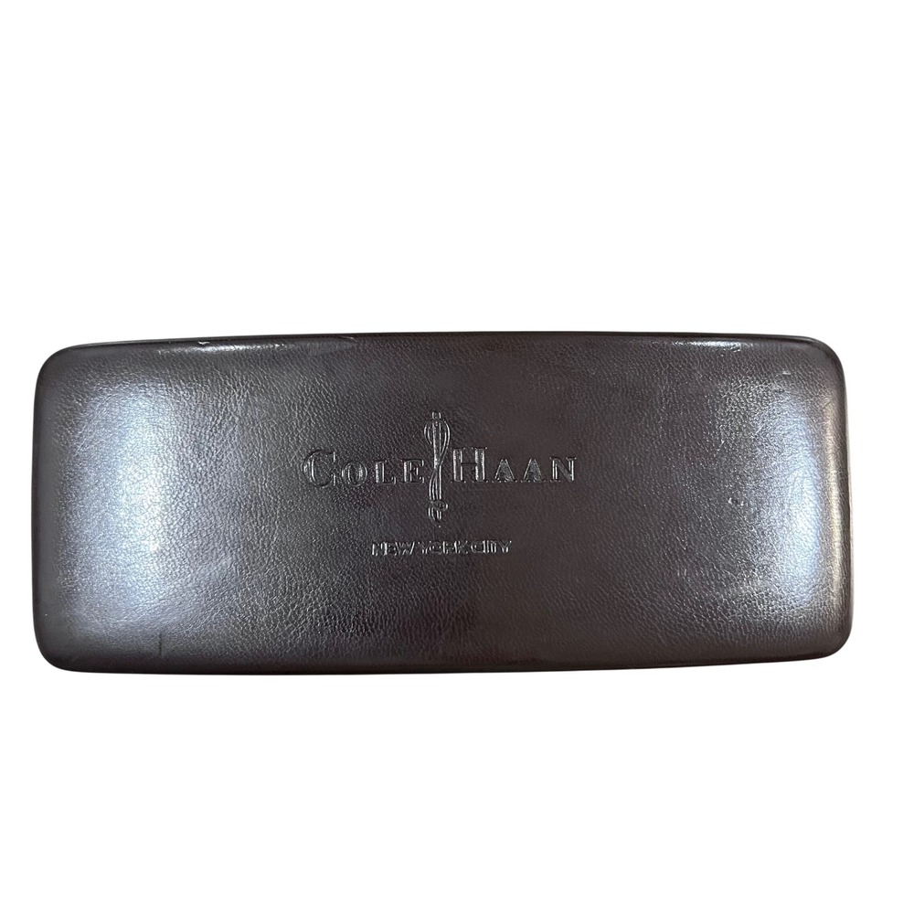 Cole Haan Dark Brown Hardshell Eyeglasses Sunglasses Case New York City Logo